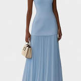 Robe de Soirée Maxi Silvana en Chiffon avec Plis