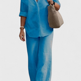 Ensemble en Lin et Coton de Deux Pièces Skye avec Silhouette Détendue