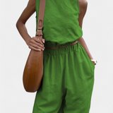 Ensemble en Coton et Lin Portia avec Ouverture Latérale