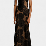 Robe Florale en Velours Vlada