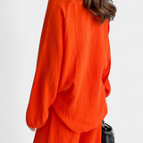 Ensemble de Deux Pièces Aya en Coton avec Décolleté en V