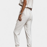 Mono Casual Solene avec Design Off-the-Shoulder et Décolleté en V