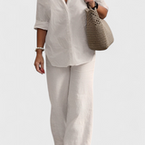 Ensemble en Lin et Coton de Deux Pièces Skye avec Silhouette Détendue