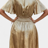 Robe Adalee pour Dames avec Décolleté en V et Taille Croisée