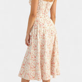 Robe Midi A-Line Flora avec Corset