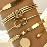 Bracelet de Chaîne Géométrique Ouvert