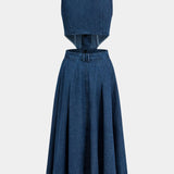 Robe en Jean Sans Manches Alia avec Coupe Moderne