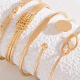 Bracelet de Chaîne Géométrique Ouvert