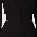Robe Blazer Midi Bernice avec Découpe et Dos Ouvert