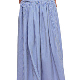 Chemisier à Col Montant Rayé Ippolita et Jupe de Costume Plissée