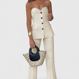 Ensemble Paesha Détendu Sans Manches avec Jambes Larges