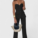 Ensemble Paesha Détendu Sans Manches avec Jambes Larges