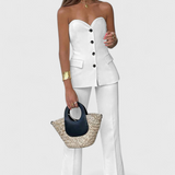 Ensemble Paesha Détendu Sans Manches avec Jambes Larges