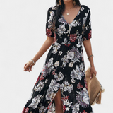 Robe d'Été Benoja avec Imprimé Floral et Silhouette Définie