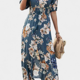 Robe d'Été Benoja avec Imprimé Floral et Silhouette Définie