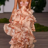 Robe Juliette avec Volants et Décolleté Bijou