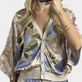 Ensemble Blouse et Jupe Peplum Florale Douce Shae