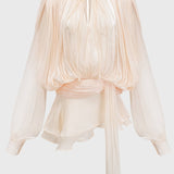 Robe Mini Aurore avec Volants et Plis Complets