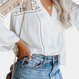 Blouse en Dentelle Tissée au Soleil