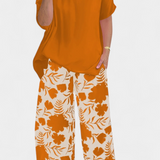 Ensemble Floral de Deux Pièces Aivy avec Touche Décontractée
