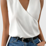 Top d'Été Doux Yariela avec Décolleté en V