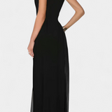 Mono Nadia Élégant Sans Manches avec Transparence Frontal