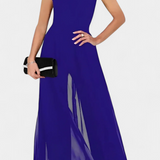 Mono Nadia Élégant Sans Manches avec Transparence Frontal