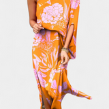 Robe Carlena à Une Épaule avec Imprimé Romantique