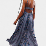 Robe en Chiffon Floral Boho Lexa avec Dos Ouvert