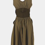 Robe Midi Katana avec ourlet en bulle et corset ajusté