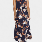 Robe Maxi Florale Lisa avec Col Halter et Taille Élastique