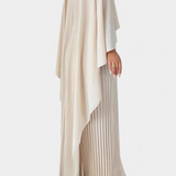 Robe Maxi Plissée à Col Haut Jane avec Manches Volantes
