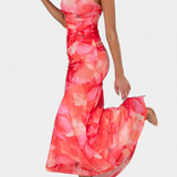 Robe Fleurie Abigail Longue à Une Manche