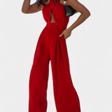 Mono Halter Croisé Jessica et Pantalon Large