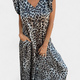 Mono Isela avec Décolleté en V et Imprimé Léopard