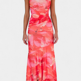 Robe Fleurie Abigail Longue à Une Manche