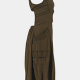 Robe Midi Katana avec ourlet en bulle et corset ajusté