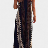 Robe Maxi Bohème Dakota avec Motif Géométrique