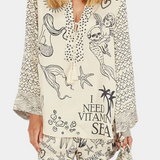 Ensemble Chemise Imprimée Amalia avec Short à Taille Élastique