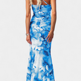 Robe Fleurie Abigail Longue à Une Manche