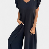 Mono Isela avec Décolleté en V et Imprimé Léopard