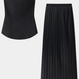 Ensemble Plissé de Deux Pièces Clarita Sans Bretelles