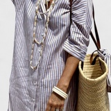 Robe Chemise Rayée Sherlyn Intemporelle