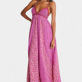 Robe en Chiffon Floral Boho Lexa avec Dos Ouvert