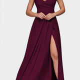 Robe Longue Rocío avec Drapé Frontal et Décolleté Croisé