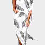 Robe Carlena à Une Épaule avec Imprimé Romantique