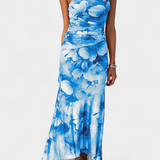 Robe Fleurie Abigail Longue à Une Manche