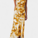 Robe Fleurie Abigail Longue à Une Manche