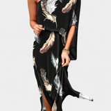 Robe Carlena à Une Épaule avec Imprimé Romantique