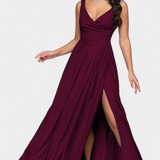 Robe Longue Rocío avec Drapé Frontal et Décolleté Croisé